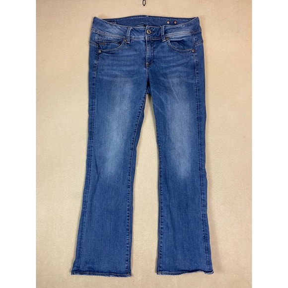 G Star RAW Midge Mid Bootcut Jeans Women's 34 Blue Denim Sustainable Materials - Picture 1 of 14